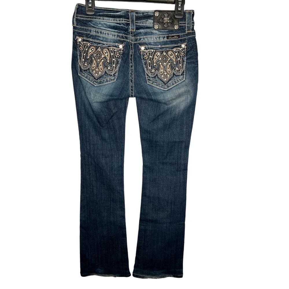 Miss Me Women’s Embellished Mid Rise Bootcut Denim Jeans Size 27